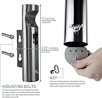 Vista 3 de Elitra - Receptáculo de tope de cigarrillo montado en la pared para exteriores, unidad delgada de eliminación de humo de acero inoxidable