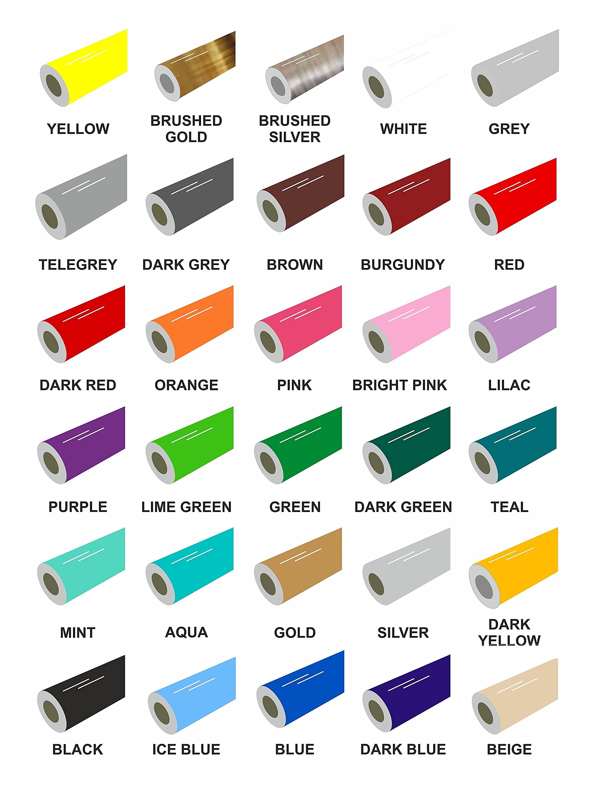 50 Metres x 610mm Gloss Sign Vinyl, Sticky Back Plastic for Signmaking, Vehicle Graphics, DIY, Cupboard Doors, Drawers, Fridges etc, Use Indoors or Outdoors. (Telegrey)