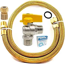 Kit Instalação Gás Encanado Mangueira + Registro + Adaptador Tamanho: 80cm