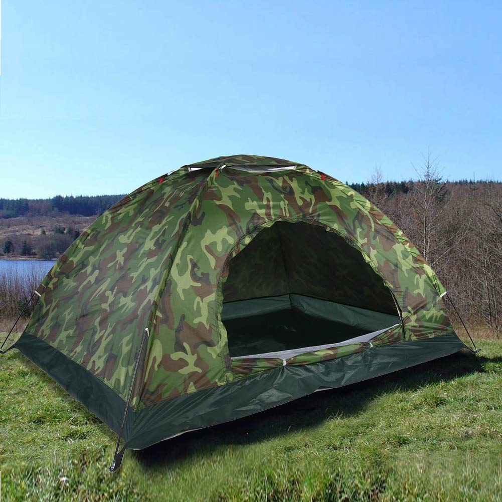 Tenda Doppia da Campeggio Jadpes, Esterno Protezione UV Impermeabile 2 Persone, Campeggio Esterno, Escursionismo