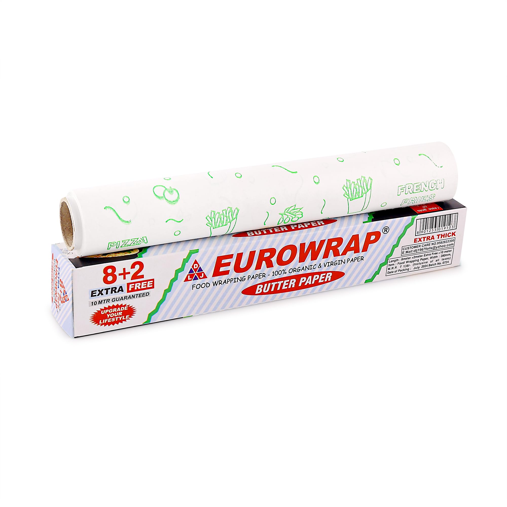 Food Wrapping Butter Paper 10 Mtr (8+2) | Extra Thick Food Grade Wrap for Cooking, Baking, Packing, Serving & Roti | Non-Stick Multipurpose Parchment Paper | Kitchen Essentials-image-37
