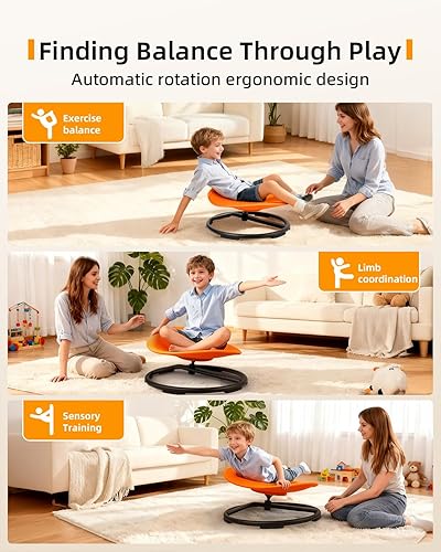 Miniatura 7 de Silla giratoria para niños con autismo, silla sensorial giratoria para niños, asiento giratorio para niños, silla giratoria sensorial para niños,