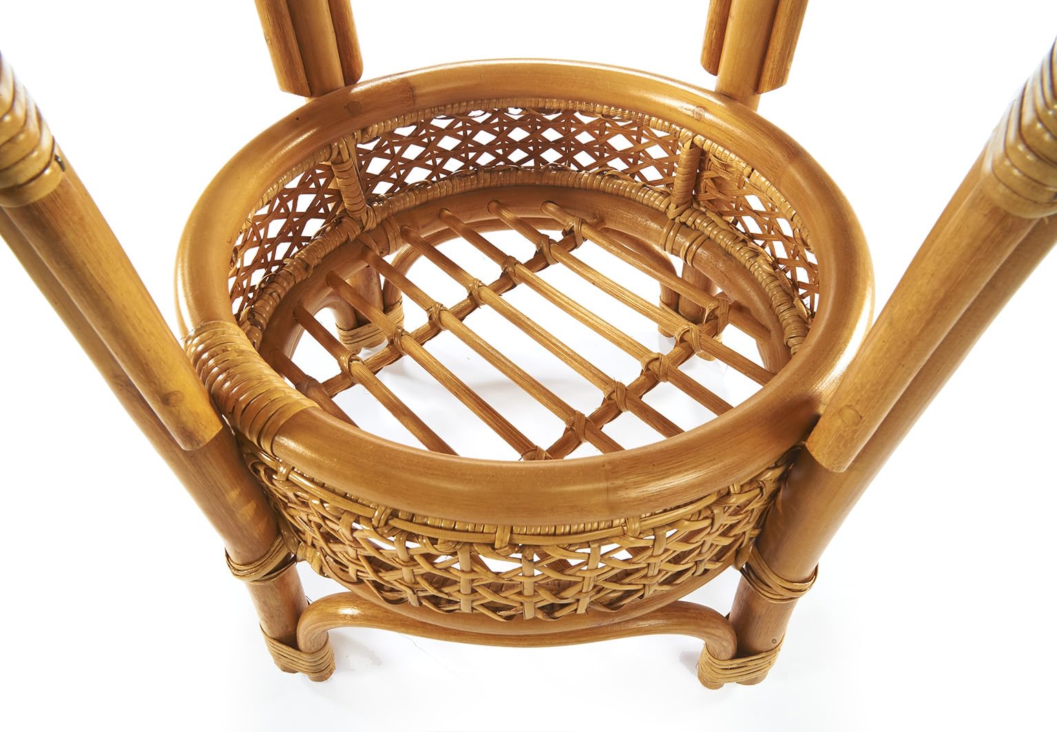 Kobolo Beistelltisch Tisch Nimes aus Rattan und Wiener Geflecht
