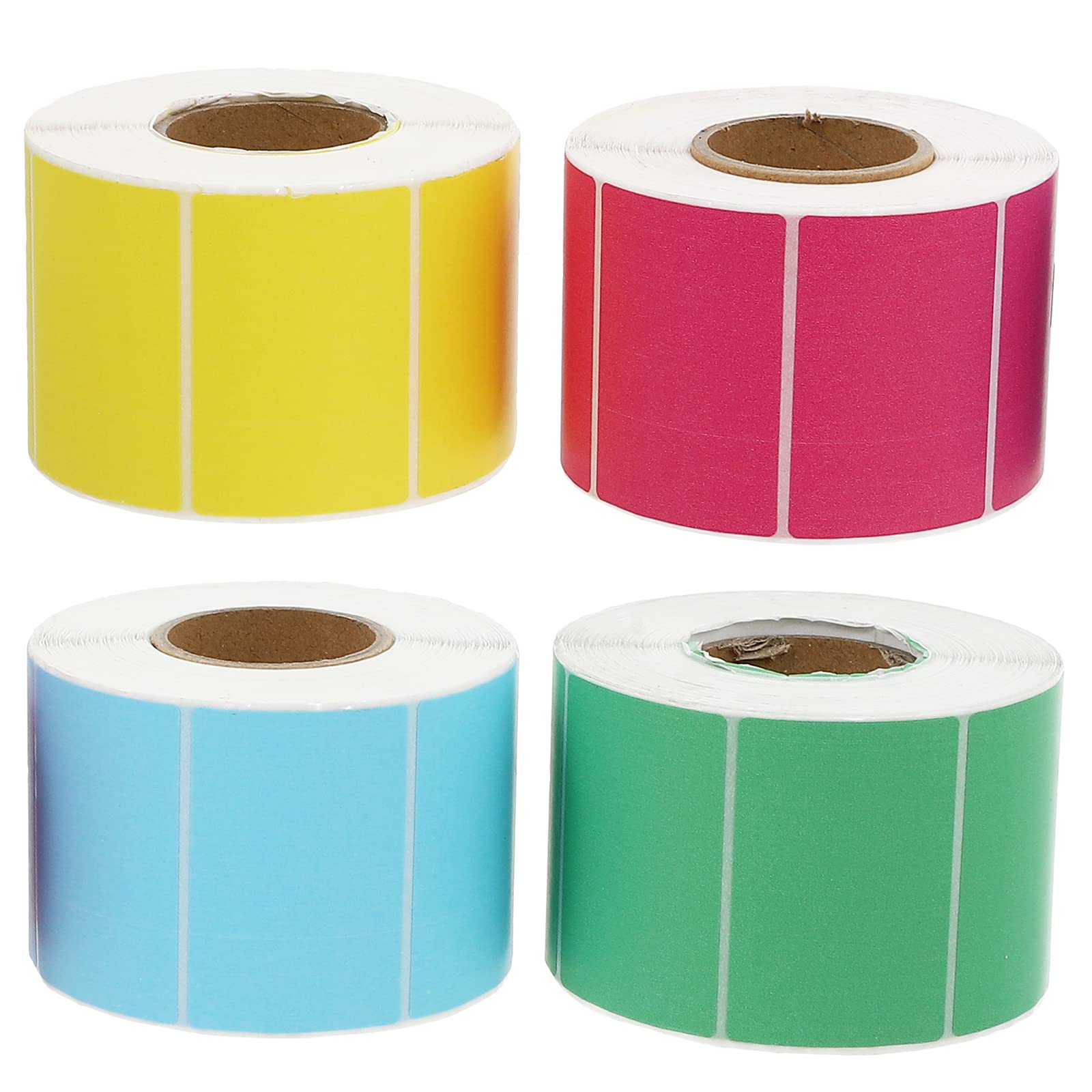 Étiquettes Autocollantes Colorées en Papier 4 Rouleaux
