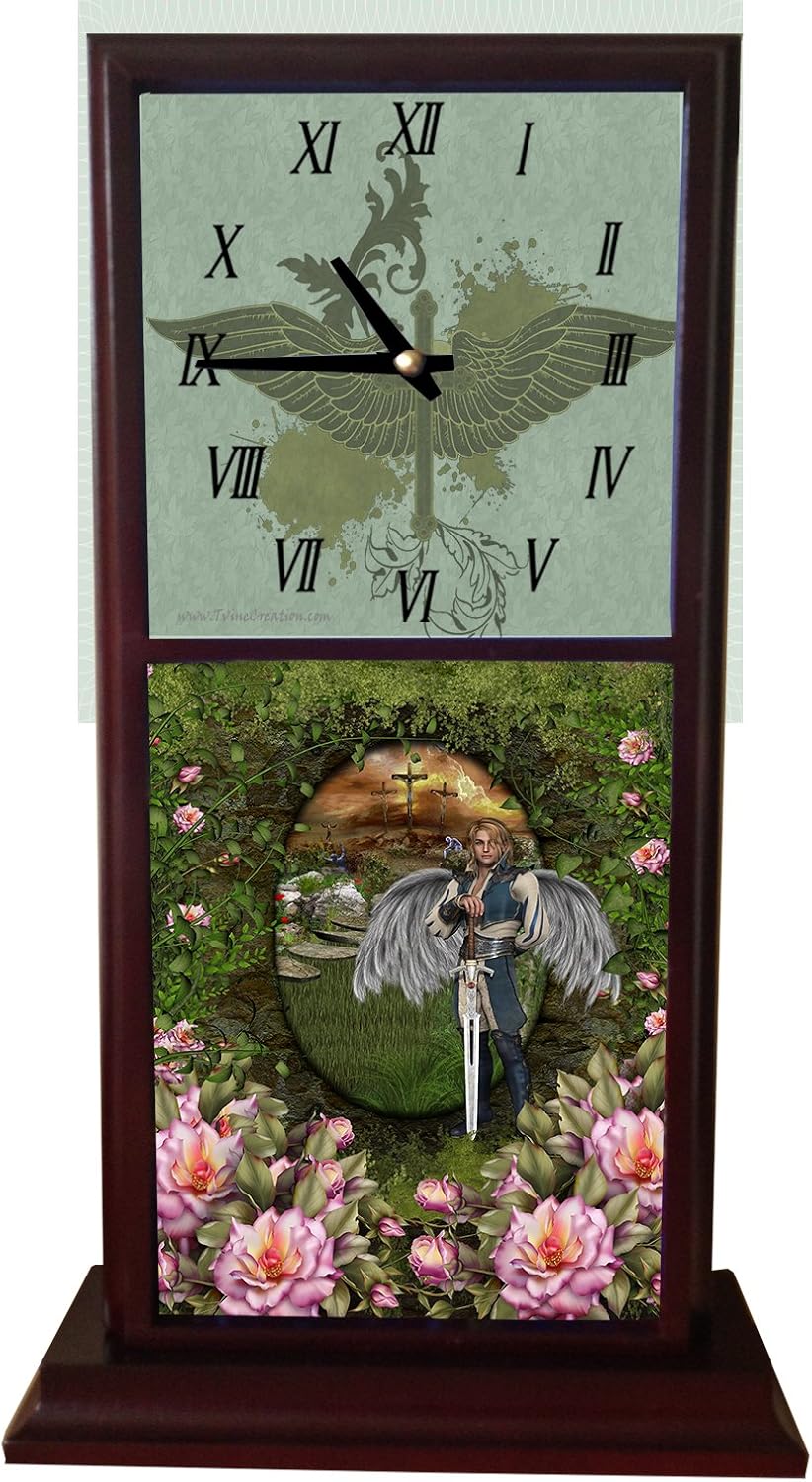 Custom Christian Design Mantle Clock