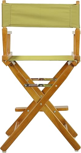 Miniatura 3 de Casual Home - Silla de director de 24 pulgadas, marco de roble miel, con lienzo color verde olivo, altura de mostrador