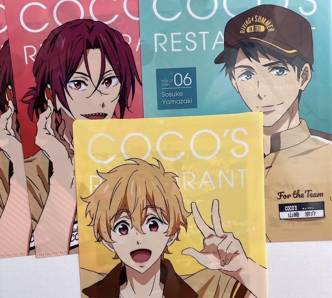 Amazon.co.jp: Free! ココス クリアファイルセット 葉月渚 松岡凛 山崎 