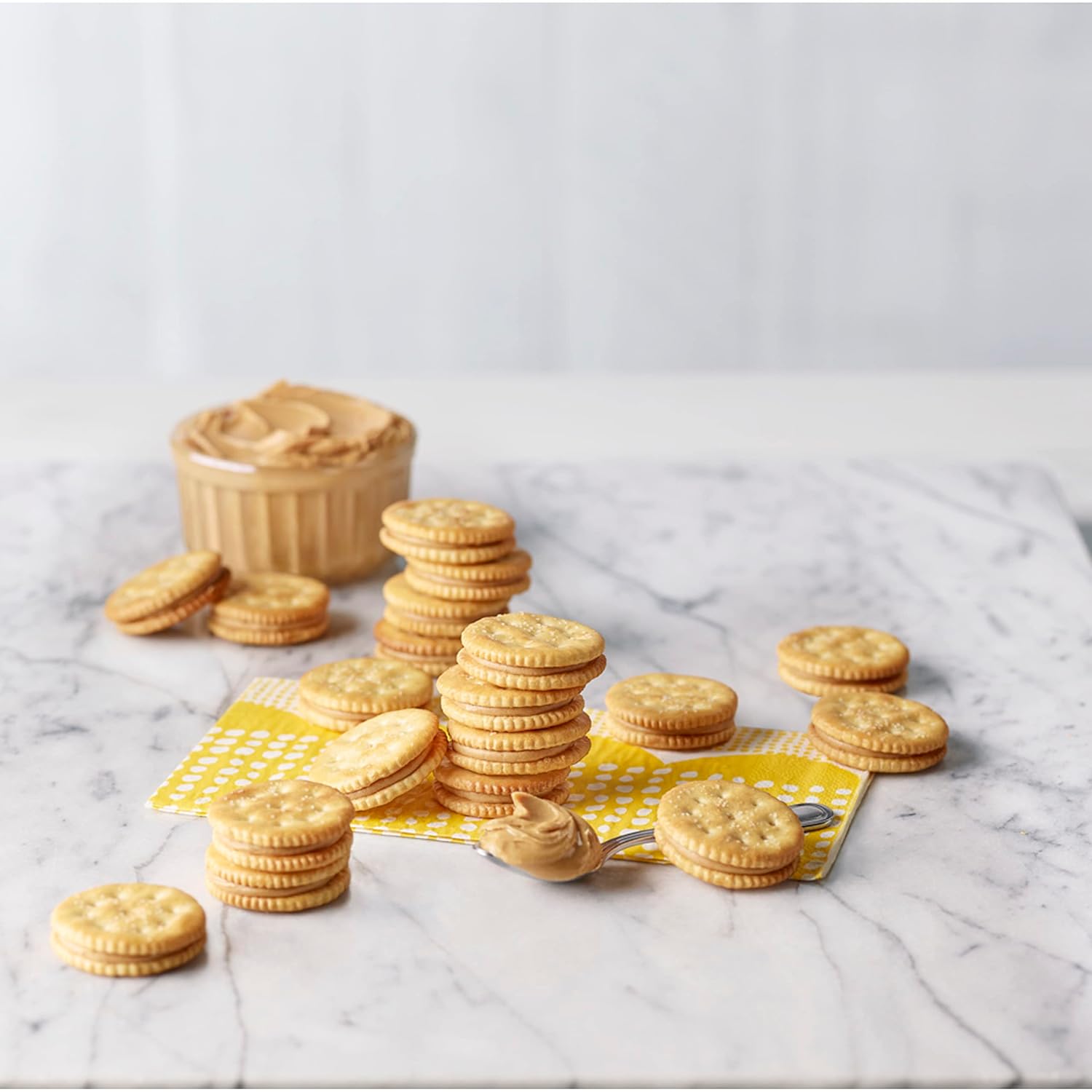 Lance Sandwich Crackers, Toasty Peanut Butter, 8 Individually Wrapped Packs, 6 Sandwiches Each (Pack of 14)