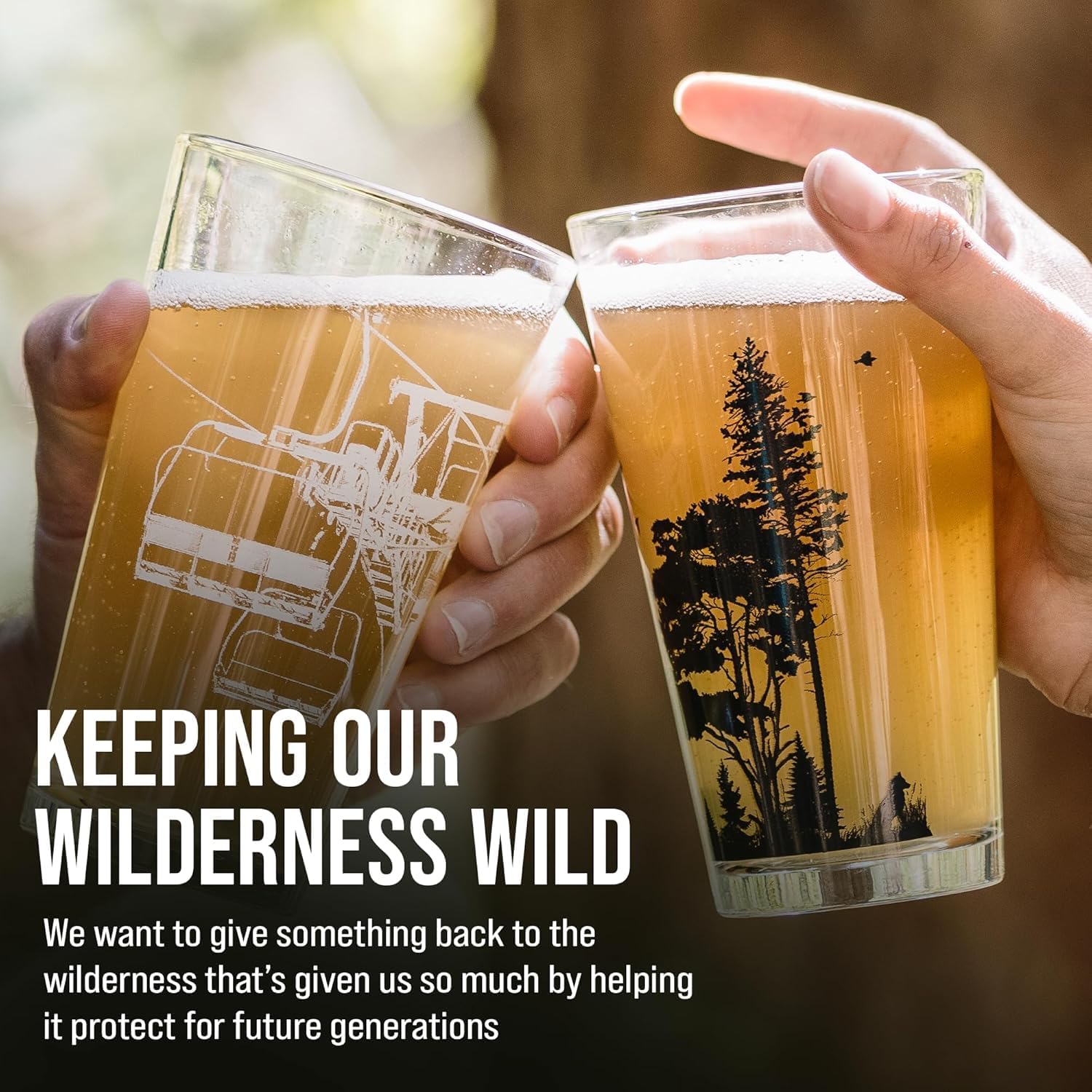 Black Lantern Rustic Bigfoot Pint Glass Set 16oz Beer Glasses for Craft Beer Lovers | Set of 2 Dishwasher-Safe Mixing Glasses - Image 8