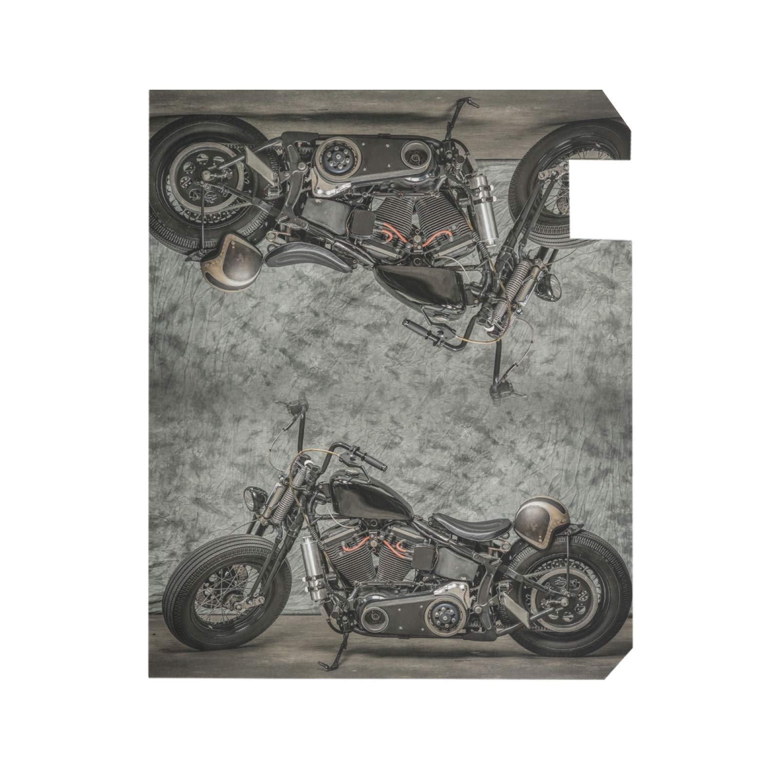 Magnetische Briefkastenabdeckung – Vintage-Motorrad-Flagge, Standardgröße 45,7x53,3 Cm, Polyester