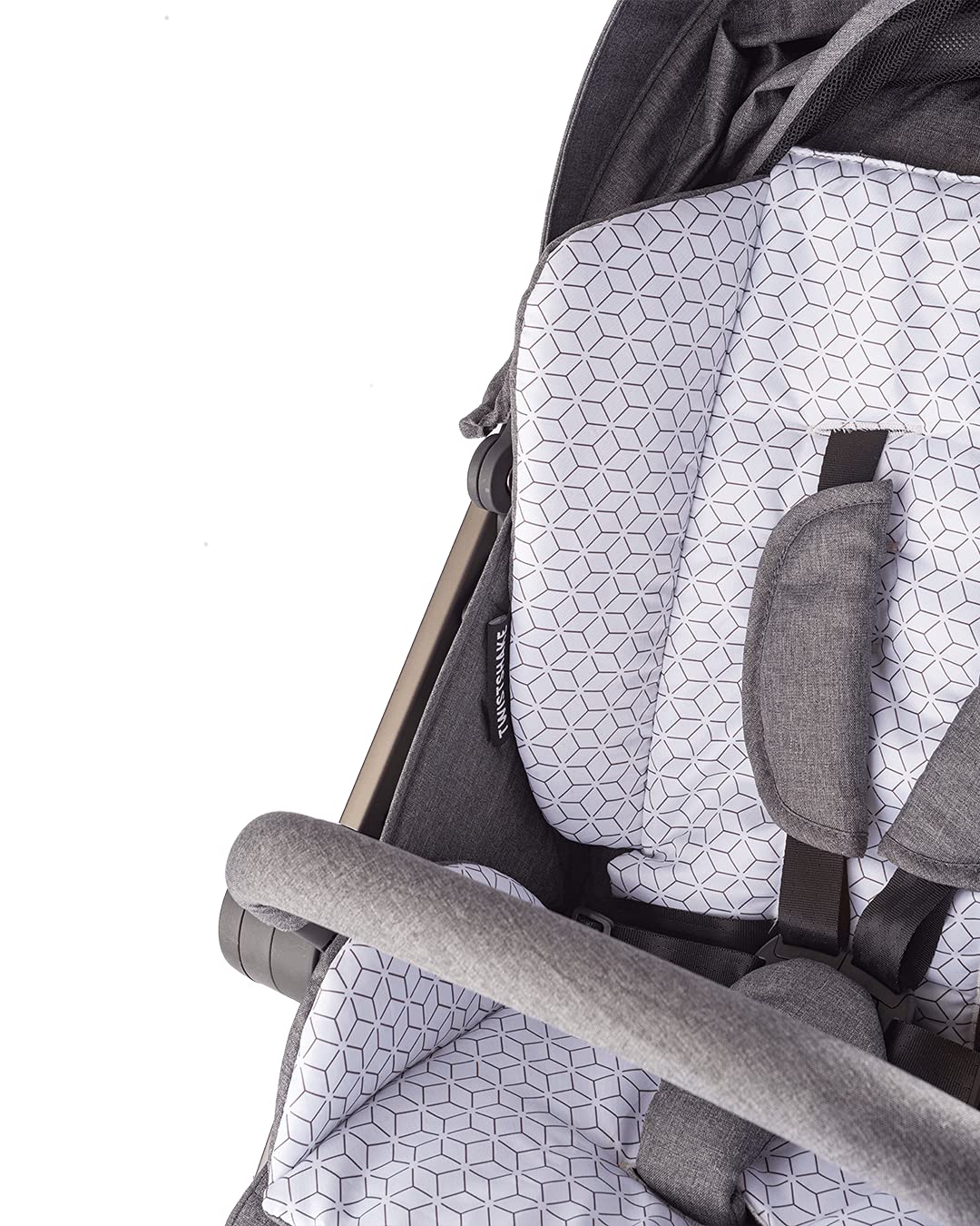 TWISTSHAKE Sitzauflage und Fußsack Set für Tour Kinderwagen, Grau