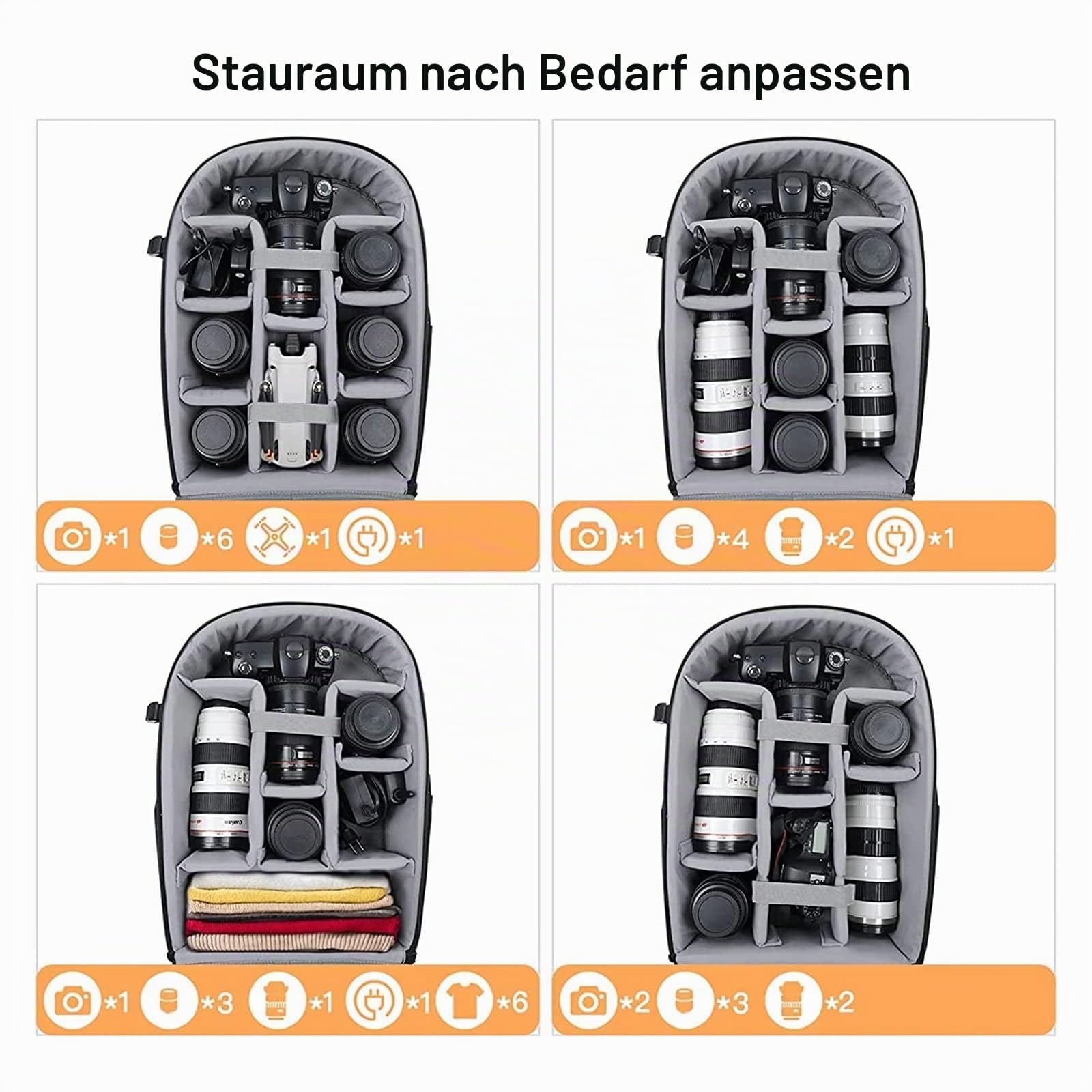 MOSISO Kamerarucksack Wasserdicht, Fotorucksack Groß mit 15,6 Zoll Laptophülle, Kamera Rucksack mit Stativhalter, Camera Backpack, kamerarucksäcke für Drohnen, Spiegelreflexkameras, Schwarz
