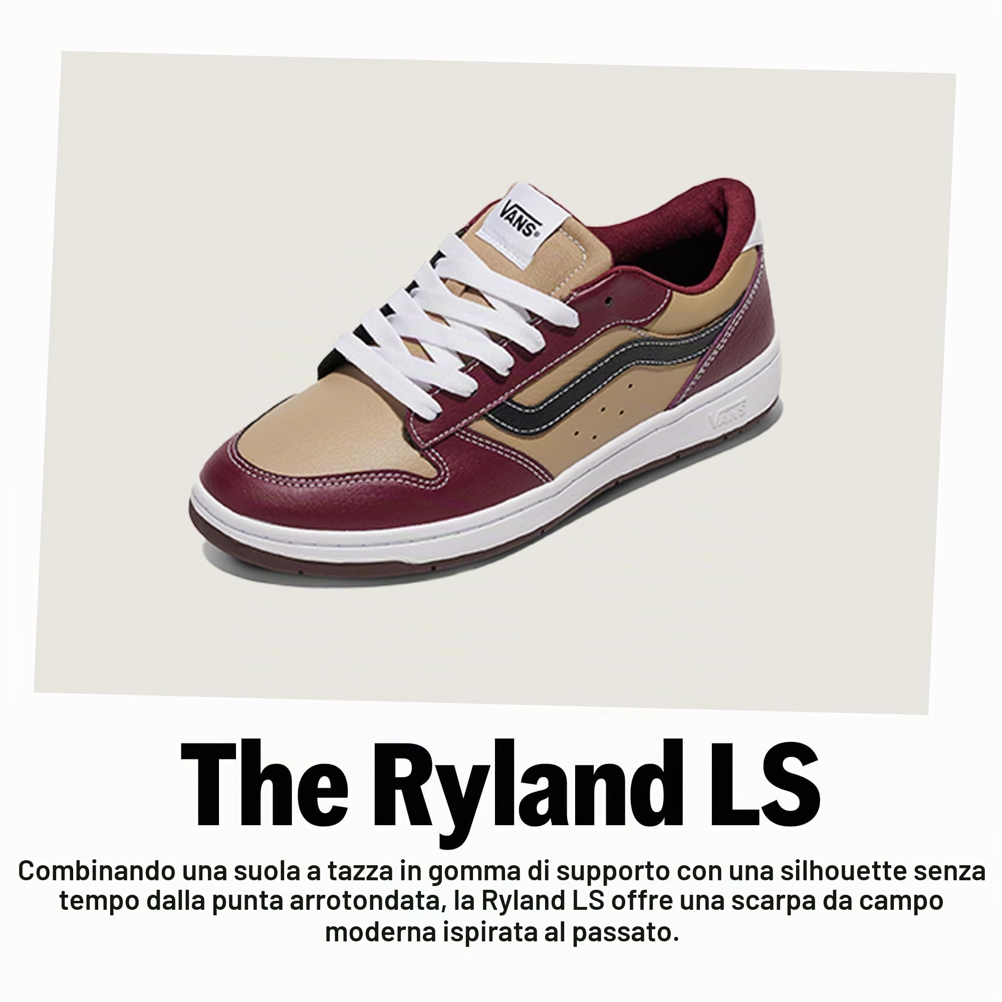 Vans Uomo Scarpe da Ginnastica in Pelle Scamosciata Ryland, White/Black