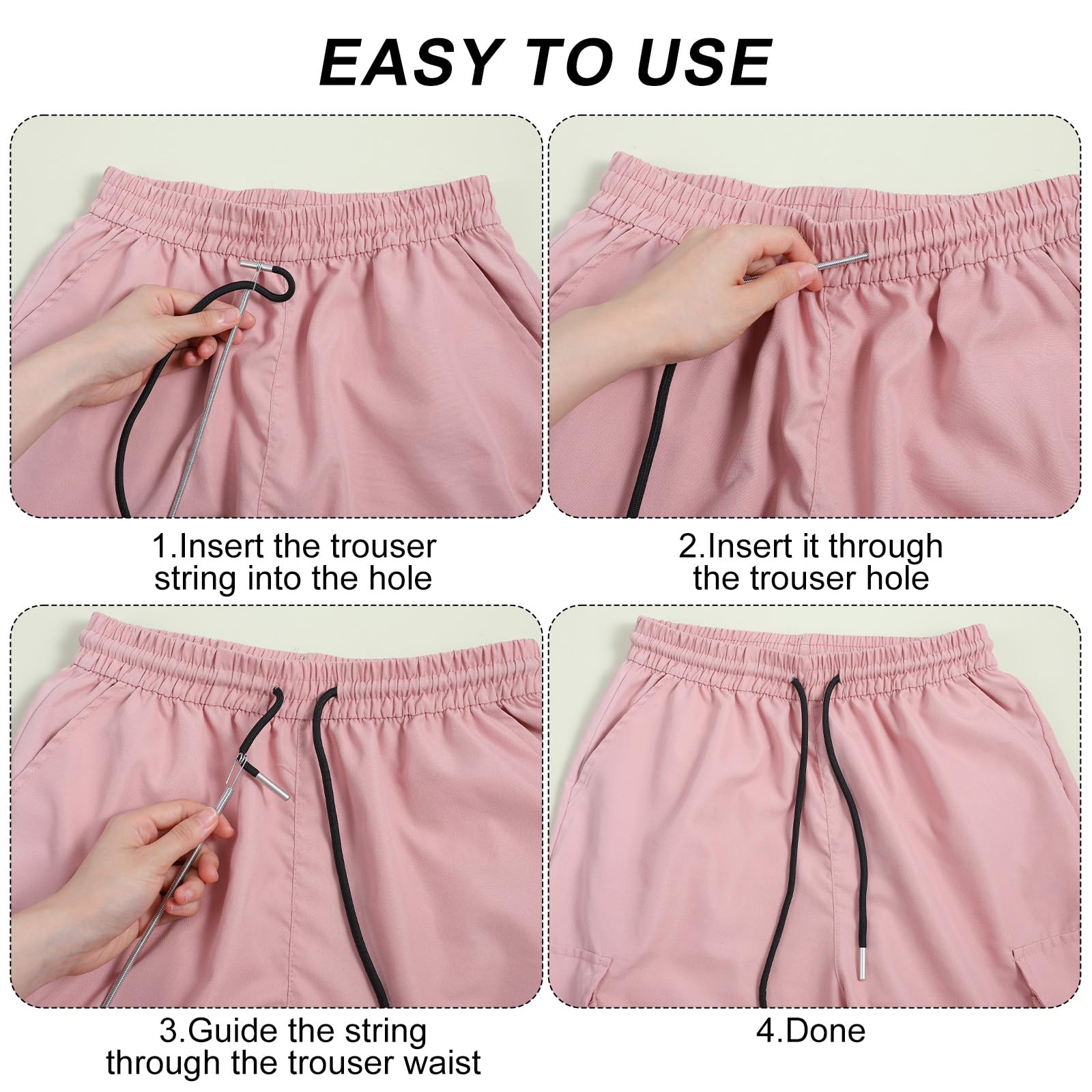 Larrel Lot De 4 Cordons Pour Pantalon De Jogging, 140 Cm