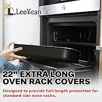 Vista 2 de Protectores extralargos para horno de 22 pulgadas, paquete de 2 protectores de horno resistentes al calor para estantes, protector de borde