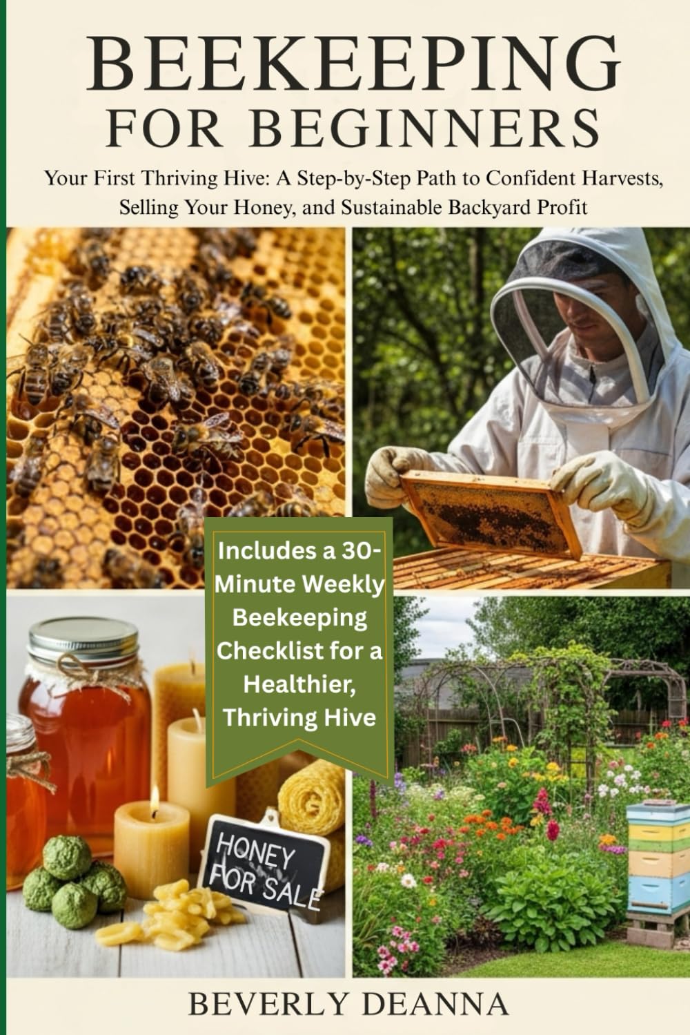 BEEKEEPING FOR BEGINNERS: Your First Thriving Hive: A Step-by-Step Path to Confident Harvests, Selling Your Honey, and Sustainable Backyard Profit