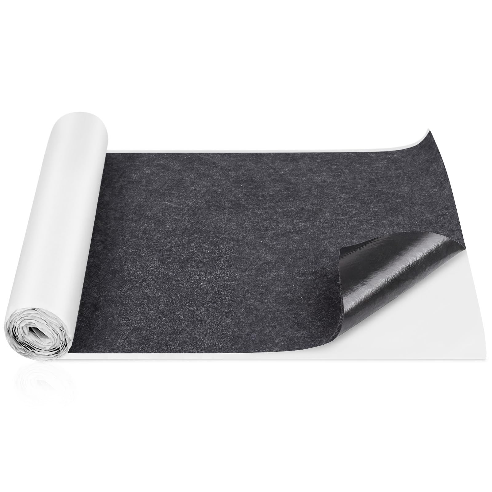 Nuanchu Underfelt Carpet with Adhesive,13.07 Sq ft 16 x 118 in,Gray