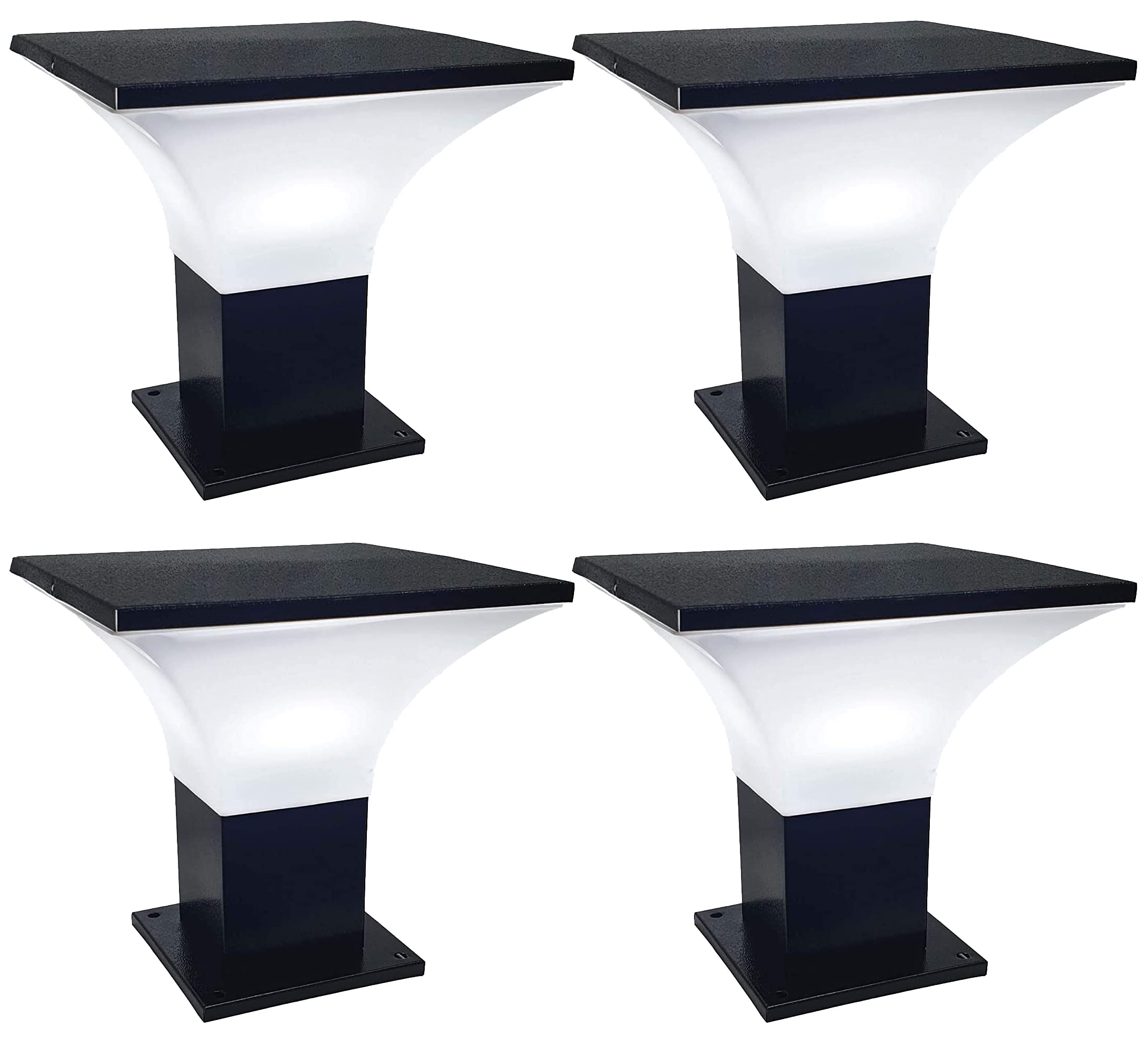 Modern Black Gate Lights - 2 Pack -25