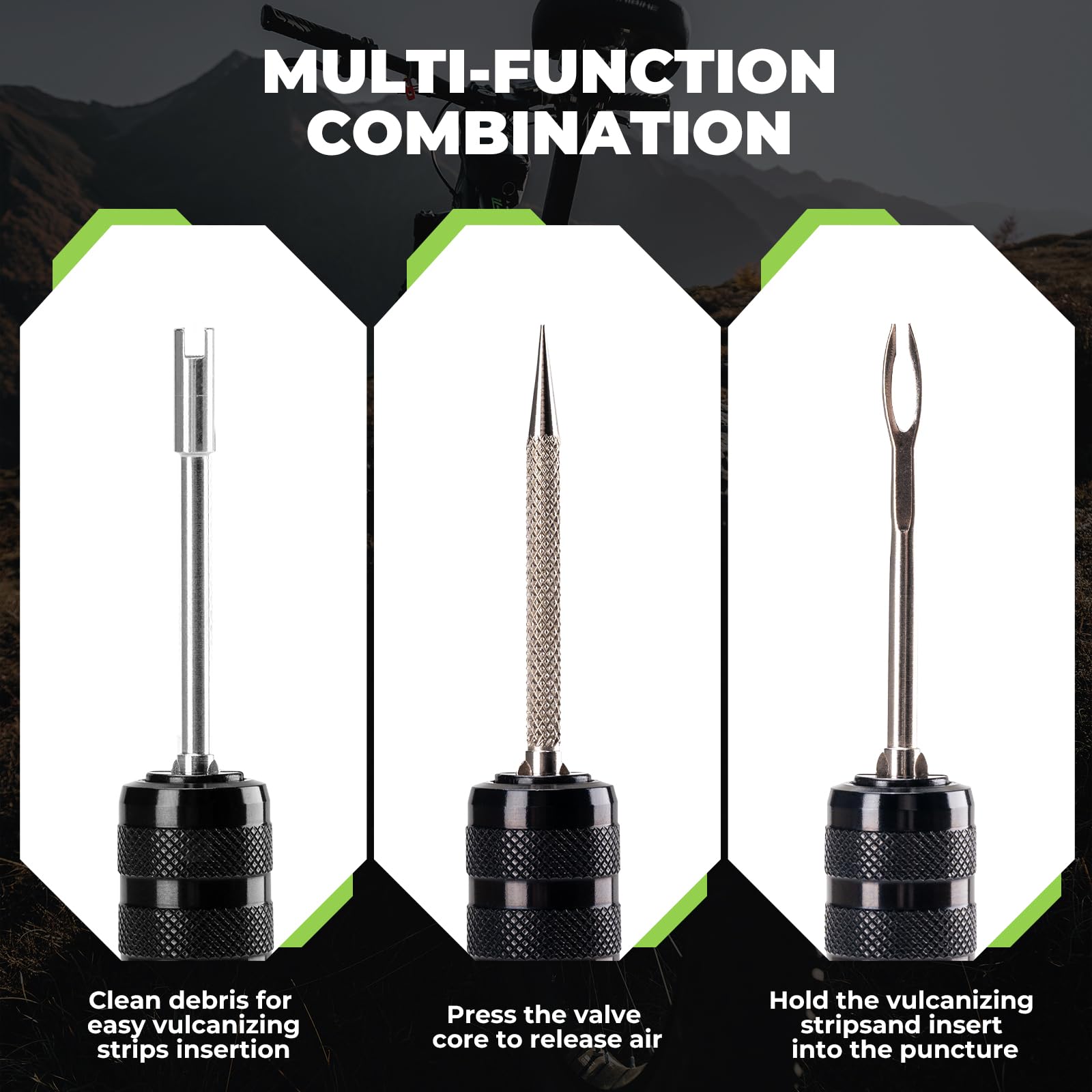 ACECYCLE Kit Di Riparazione Pneumatici Tubeless, Strumento Per - Foto 5