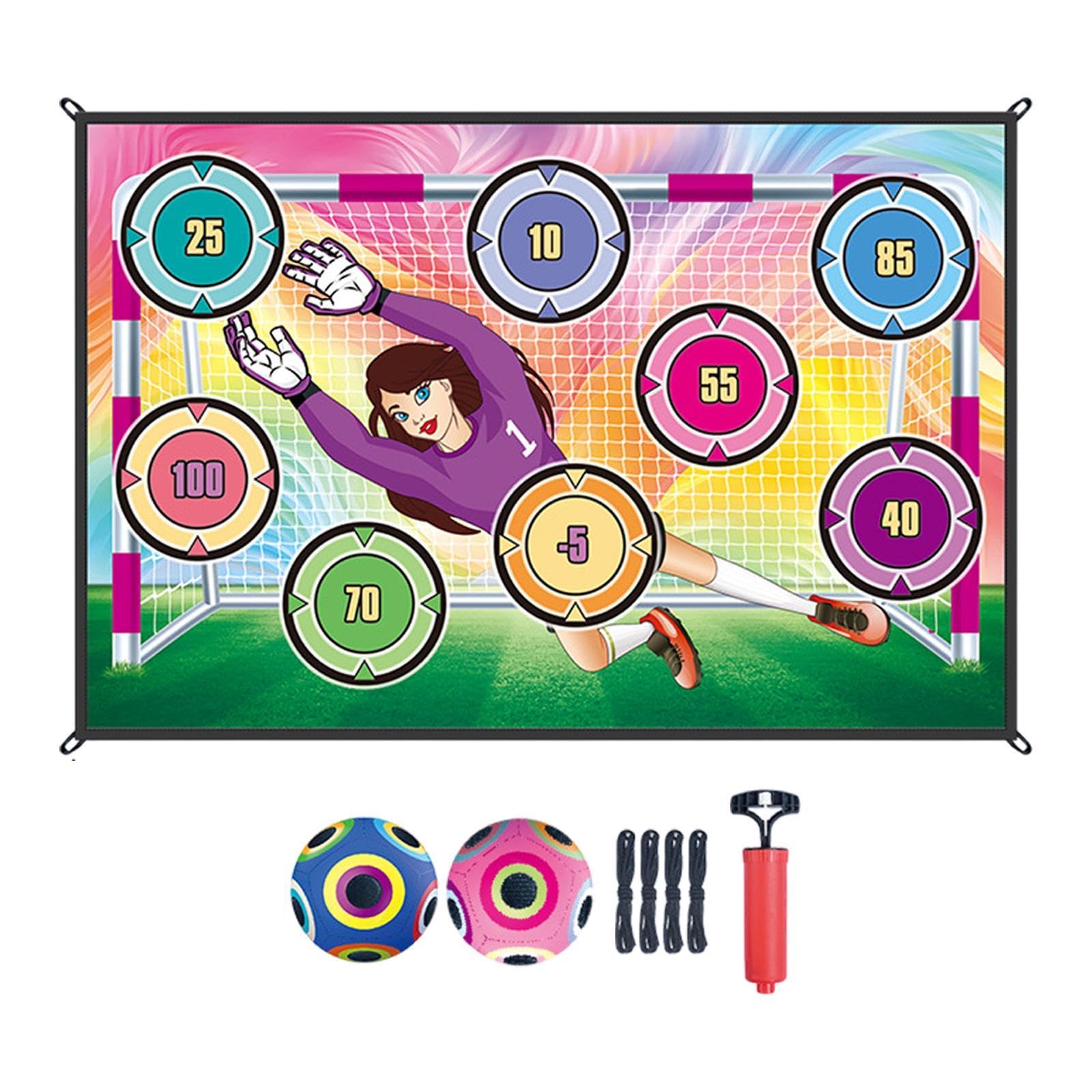 Juego de Fútbol con Balón para Practicar La Puntería Y Diana. Ideal para Fiestas Infantiles en La Playa O Acampadas, Style C, tal como se describe