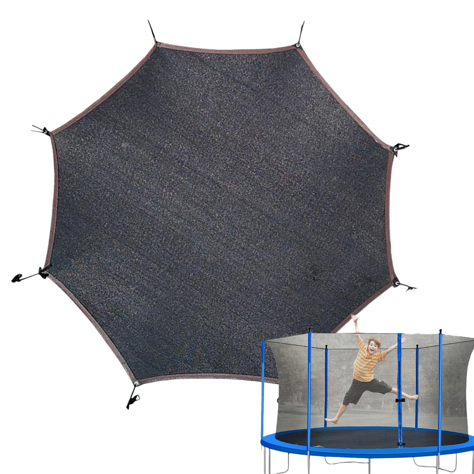 Trampoline Canopy 8/10/12 Feet Waterproof UV Protection Trampoline Cover Nylon Round UV Protection Sunshade Accessories Waterproof Replacement Part For Playground, Backyard & Garden