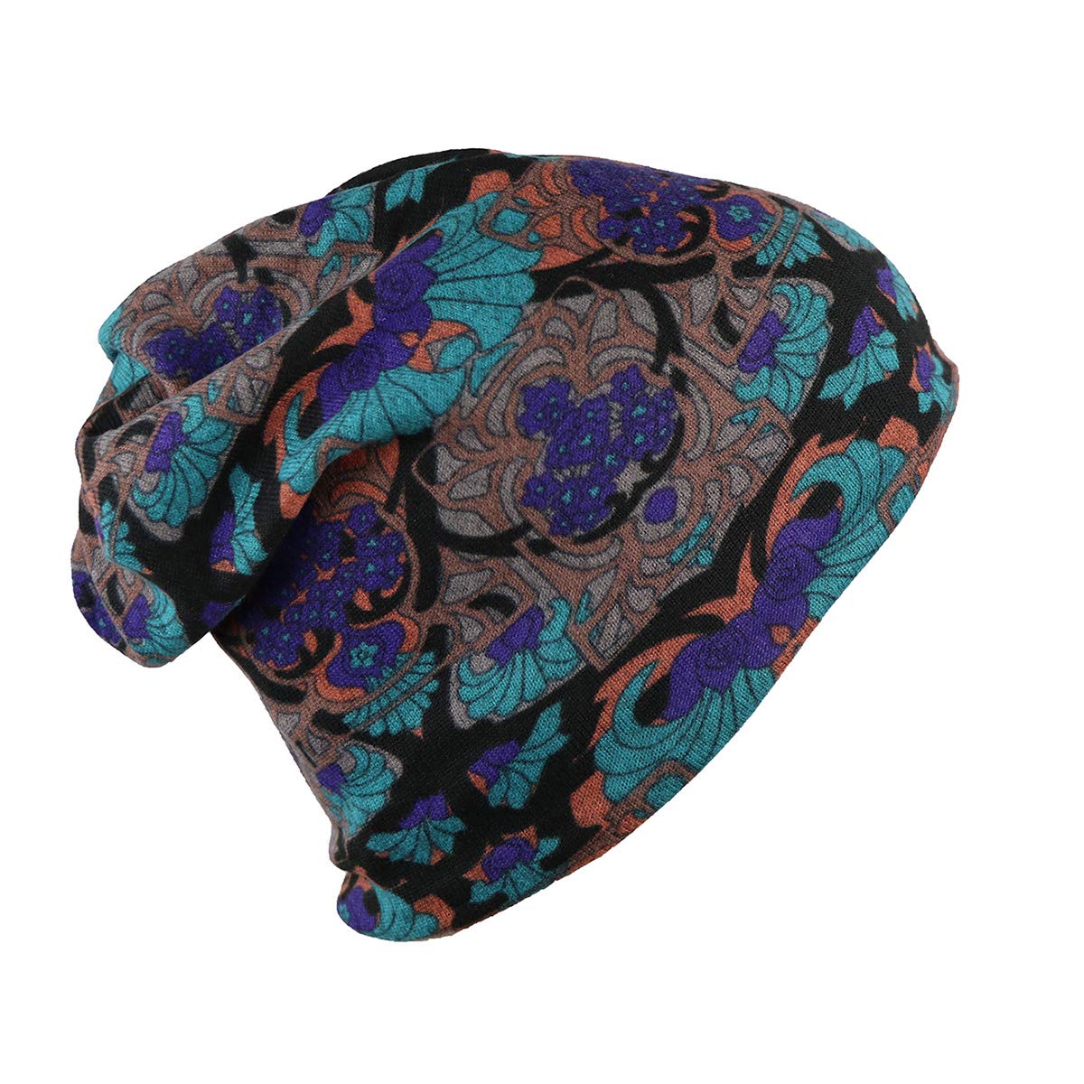 iSWEVEN Cotton Slouchy Beanie and Skull Cap for Summer, Winter, Autumn & Spring Season, Can be Used as a Helmet Cap Too - Free Size (7042A, Multicolor)-image-30