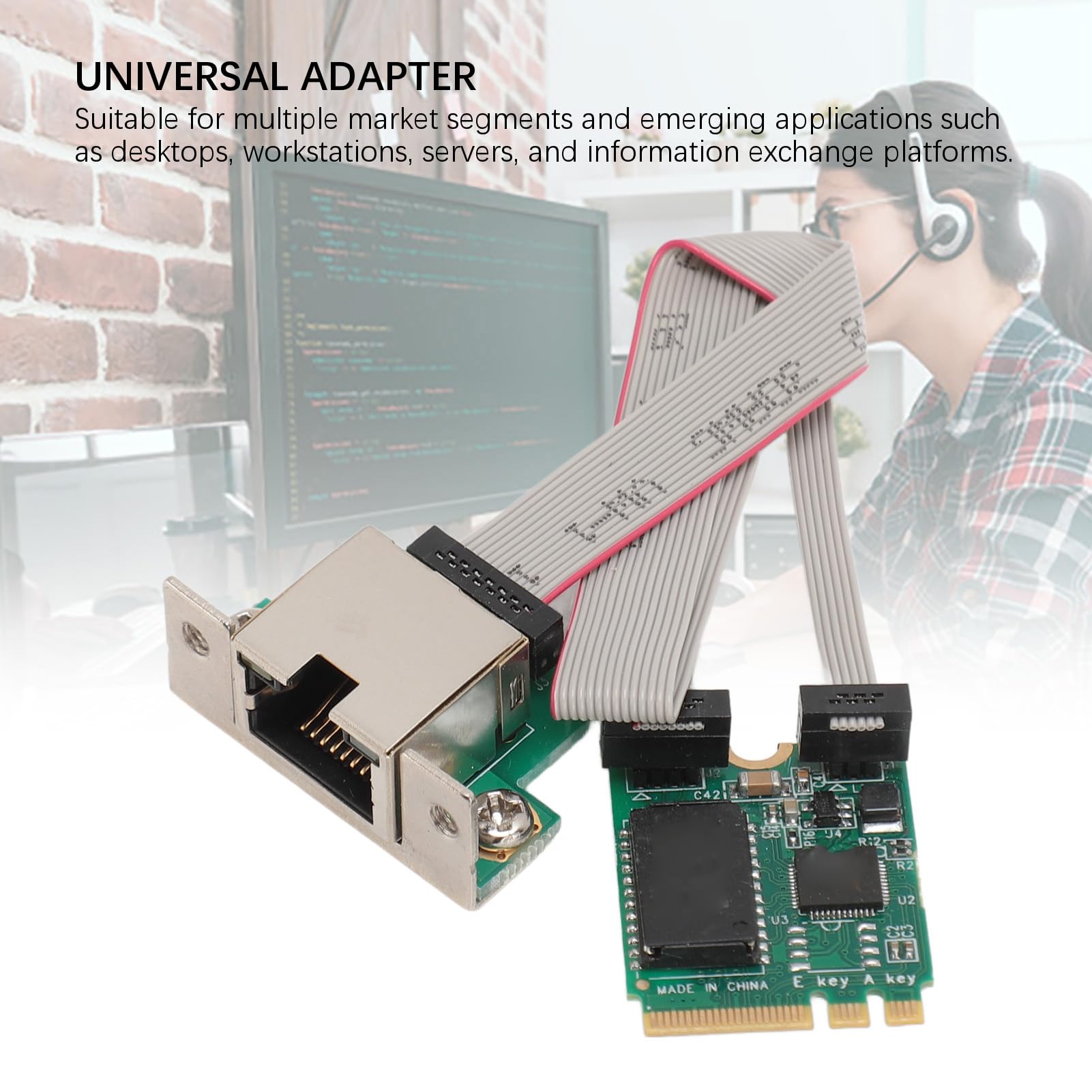 Adaptateur Ethernet M.2 A+E Key 2.5G, Carte Réseau Ethernet RJ45 Gigabit RTL8125B, pour 7/8/8.1/10, Serveur 2008/2012/2016, pour Linux