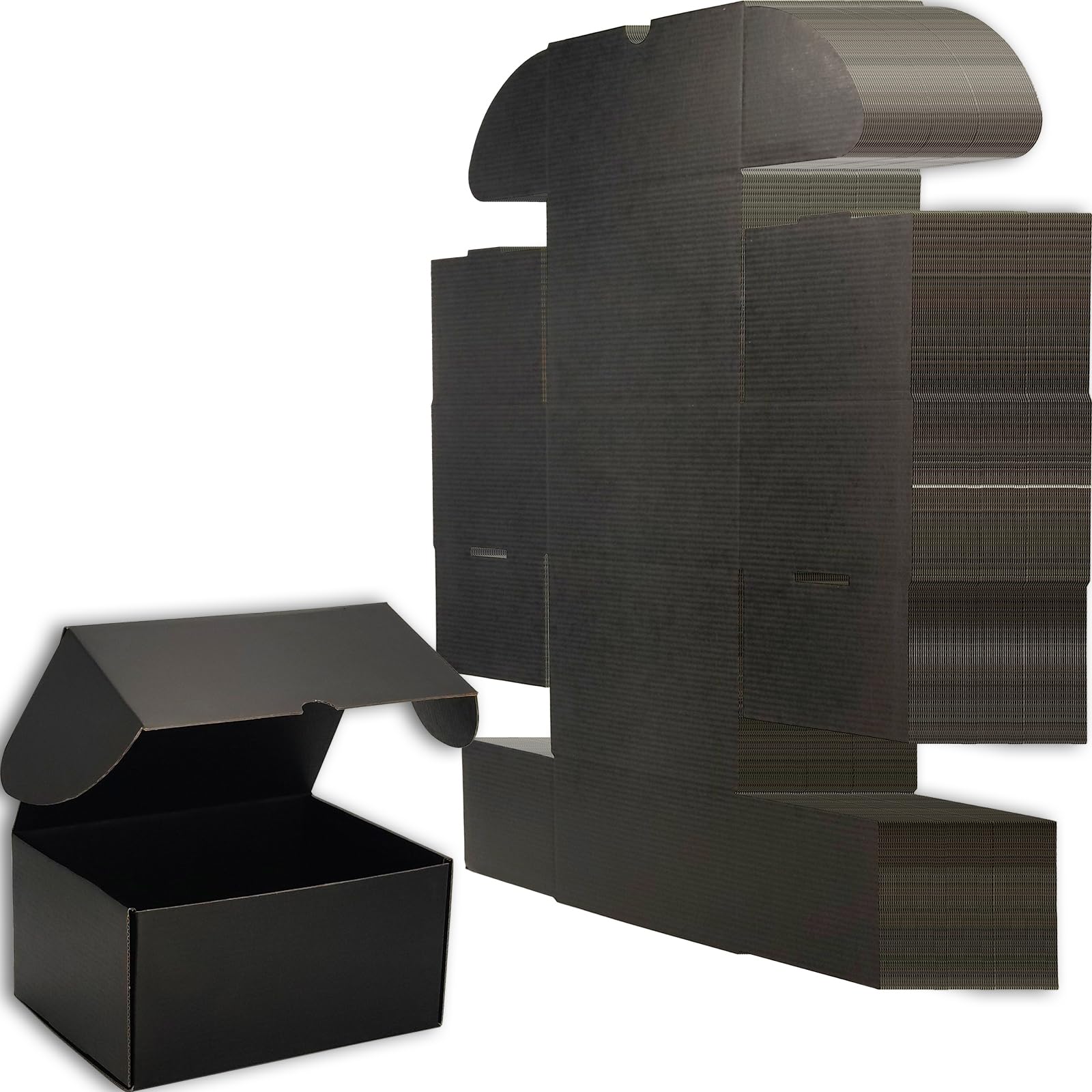 Cenoid Small Postal Boxes, 20x15x10cm Black Postage Parcel Shipping Cardboard Boxes for Posting Shipping Delivery Packaging boxes for Small Business (Pack of 25) โ image 1