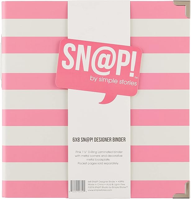 Simple Stories 537941 Snap Designer Binder, Multi-Colour, 6 x 8-Inch