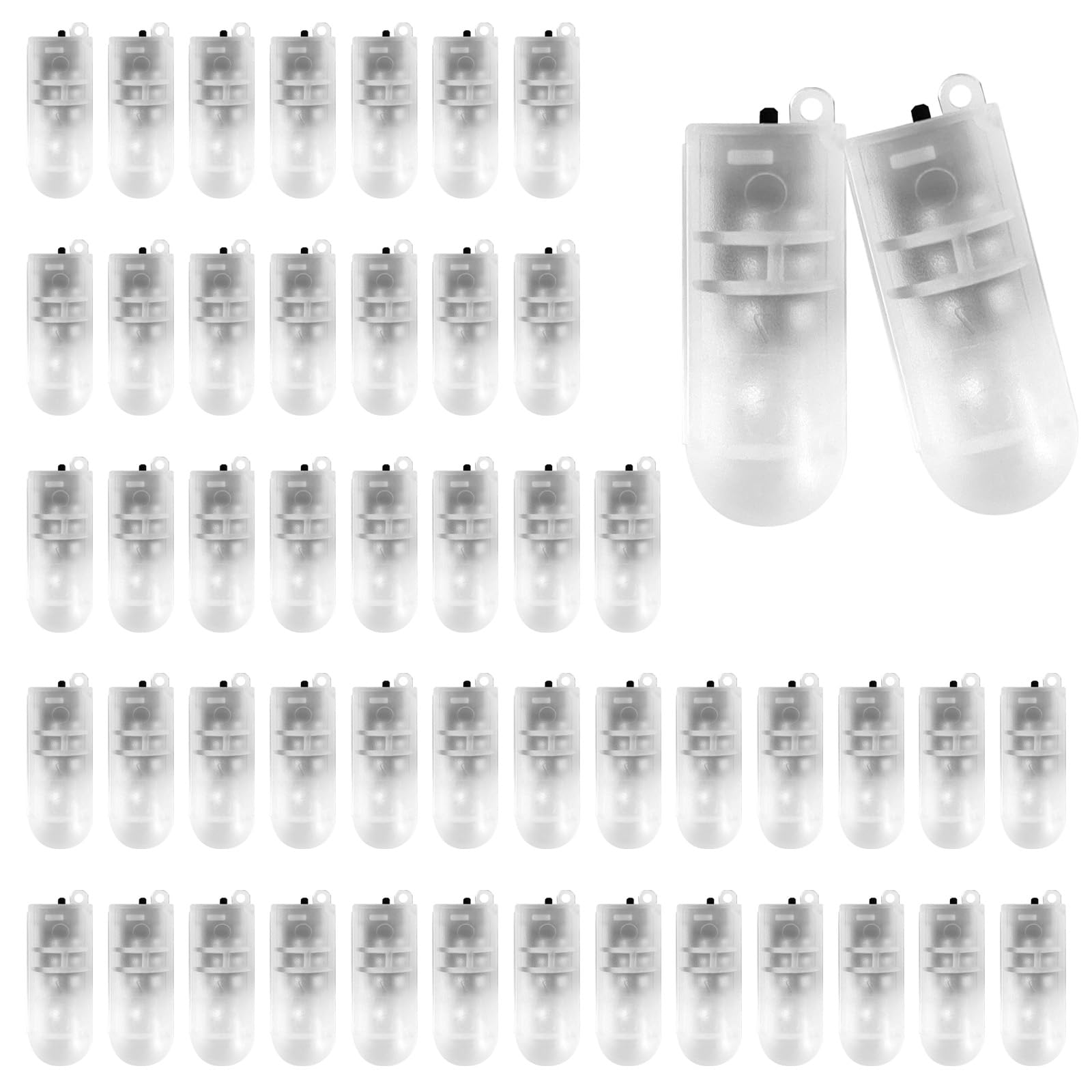 ANBET 50 Stück Led Ballonlichter mit Schalter, Mini Led Ballons Licht Warmweiß für Laternenstab, Weihnachten, Party, Halloween, Geburtstag, Hochzeit, HeißLuftballon Deko