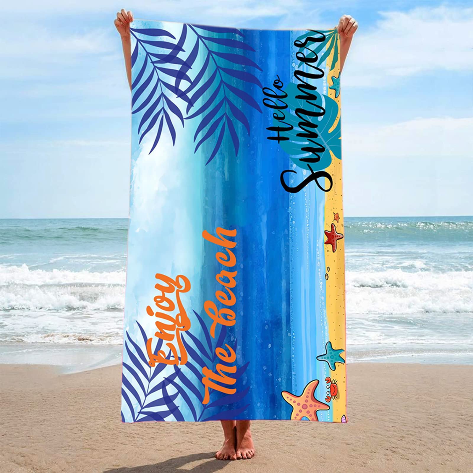 ARTHMOM Microfiber Beach Towel - Extra Large 60x30 Inches, Thick & Lightweight, Cute Designs For Beach, Pool, Travel - View #3
