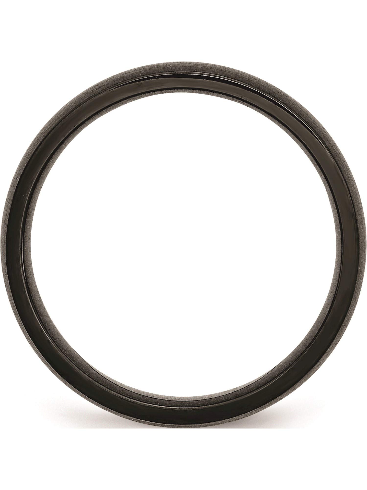 Chisel Stainless Steel 5mm Black IP-Plated Brushed Band (Width=5)