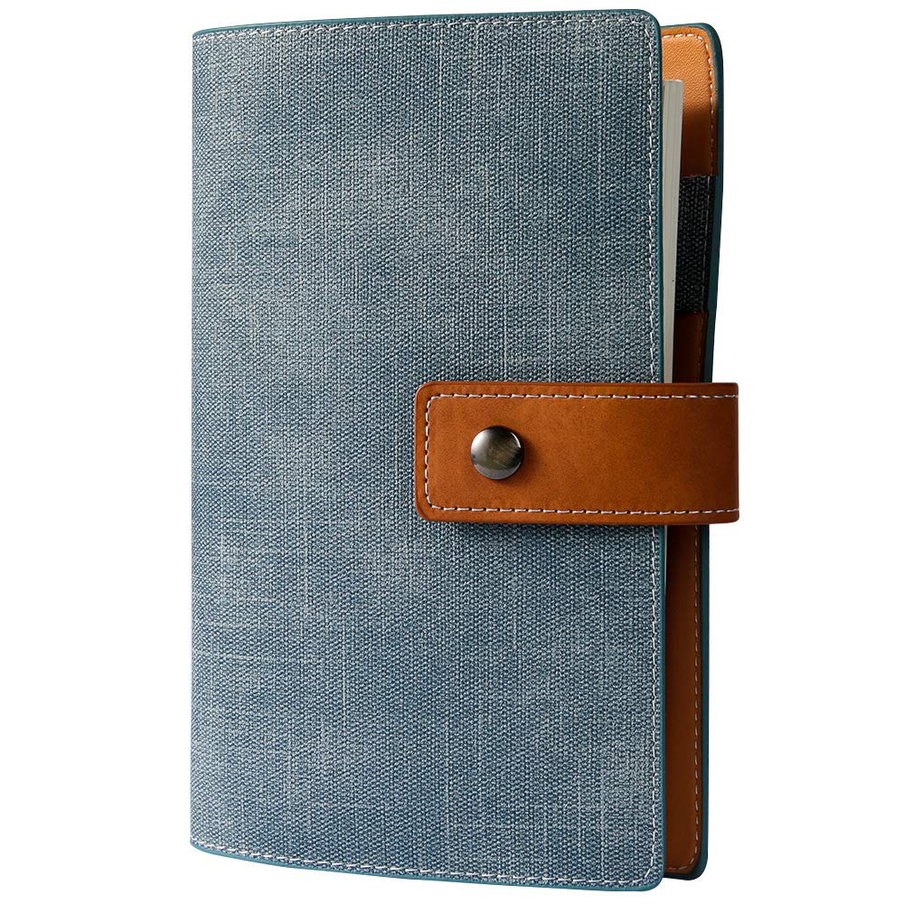 CAGIE A6 Refillable Leather Traveler Notebook Binder Journals 6 Ring Binder Personal Organizer Travel Diary for Women Men Lined Grid Blank Paper with Calendar-image-22
