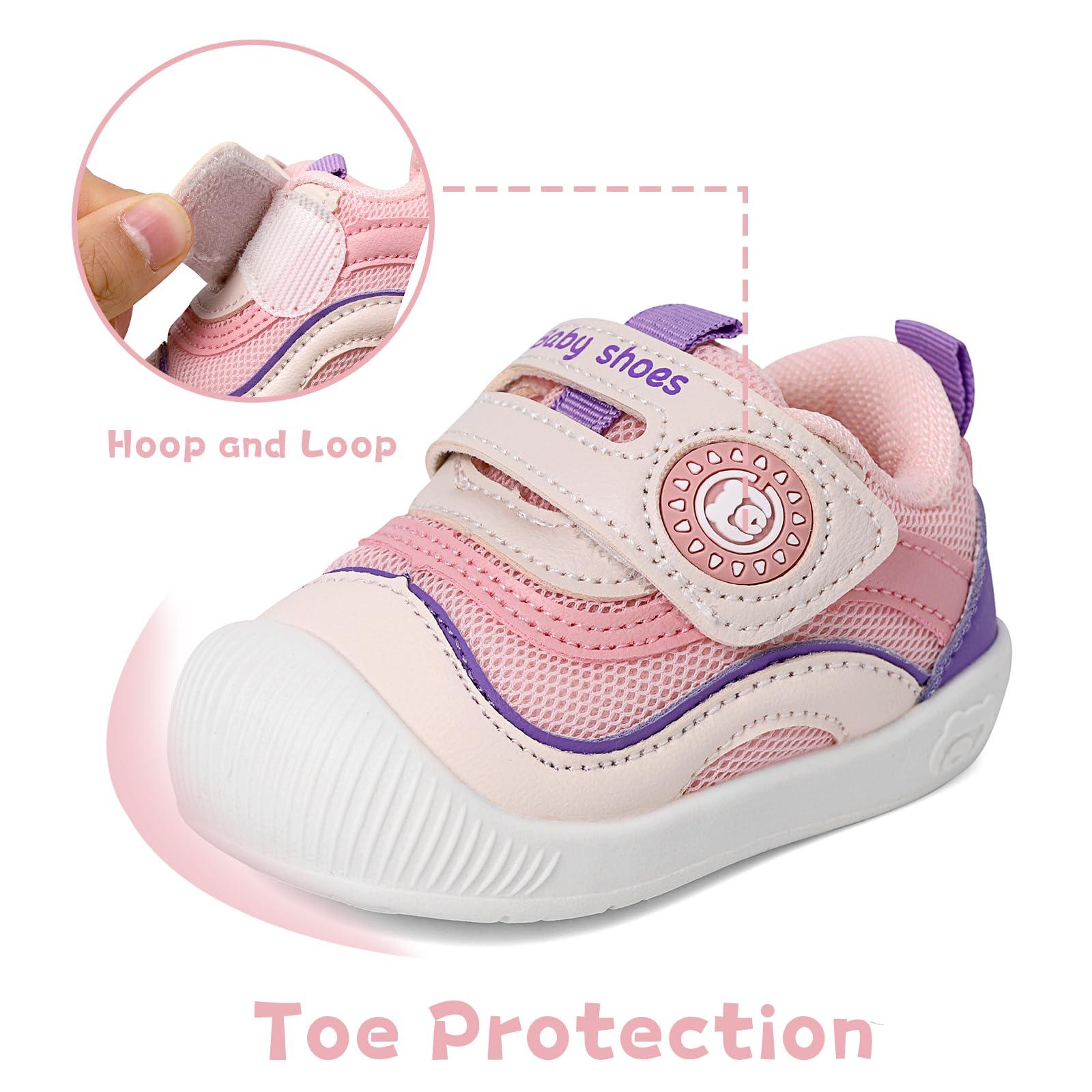 MASOCIO Zapatillas Bebé Niño Niña Zapatos Primeros Pasos con Suela Goma Suave Antideslizante