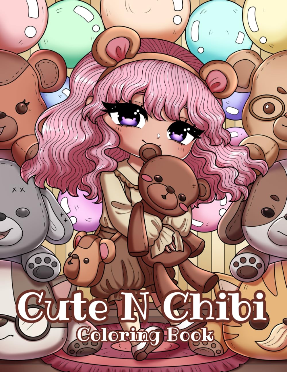 Cute N Chibi: An Adult Coloring Book Featuring Adorable Joyful Chibi Girls for Relaxation and Stress-Relief