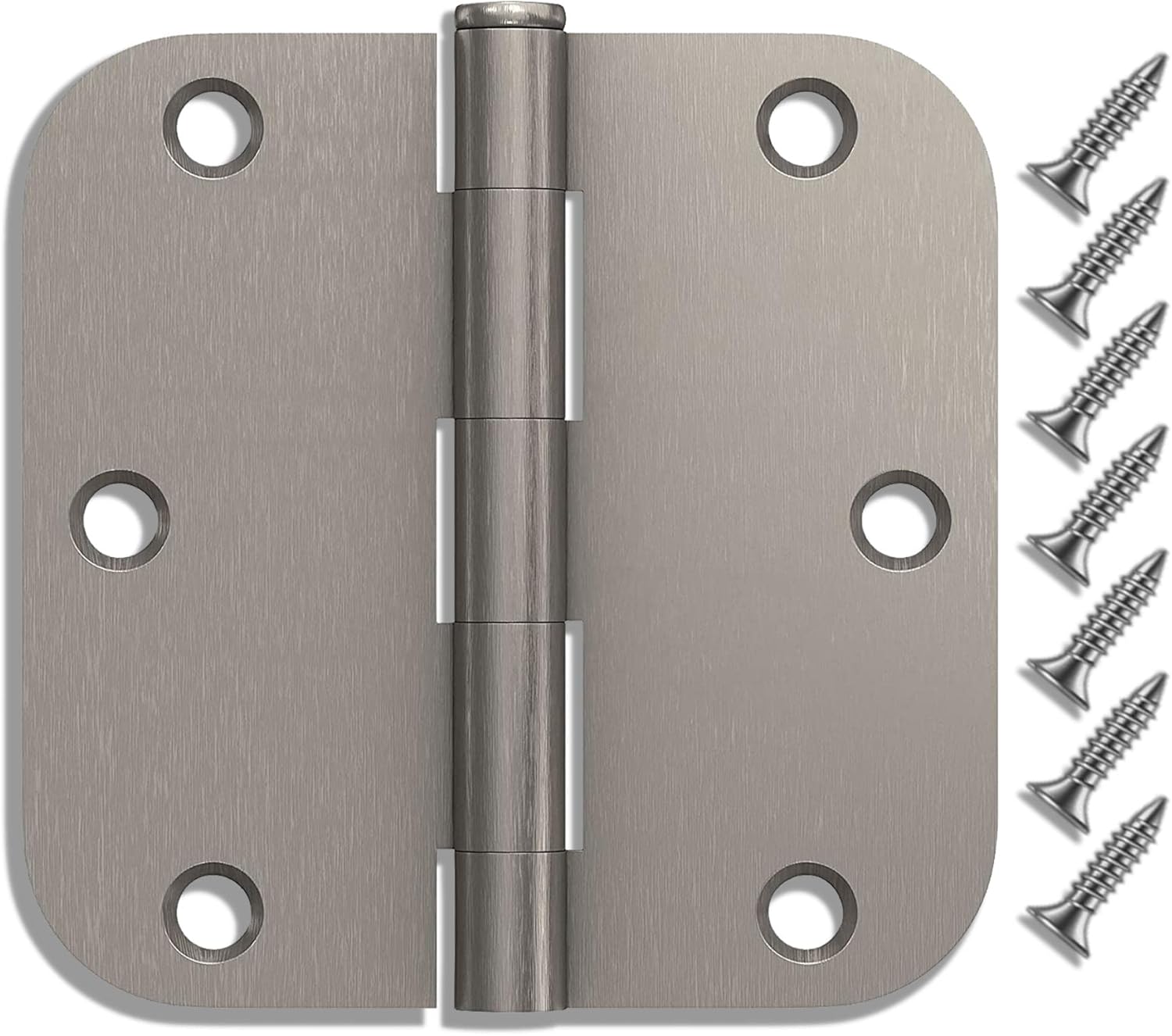 3 Pack Door Hinges Brushed Nickel,3.5 Inch Brushed Nickel Door Hinges