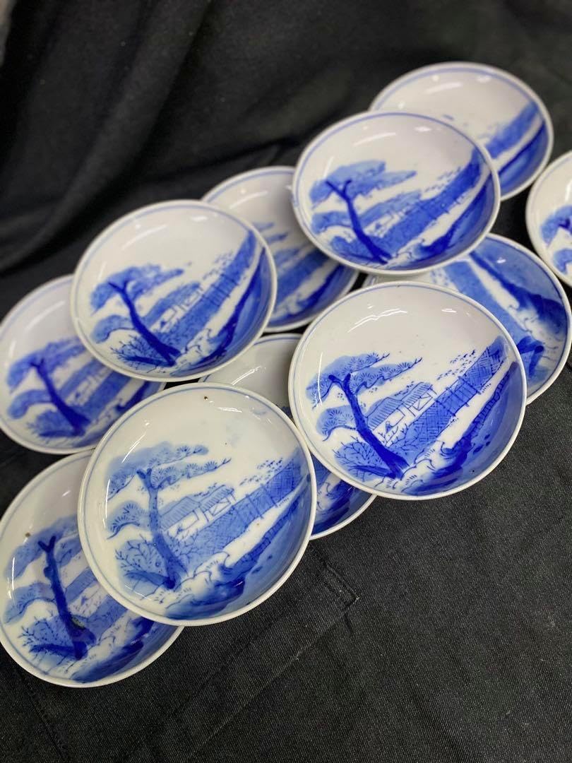 【骨董】古伊万里？ 染付 小皿 11枚セット 骨董古伊万里 染付 小皿 11枚セット
