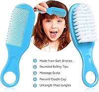 Vista 2 de Kit de aseo para bebé, juego de cuidado de seguridad para bebés con cepillo de pelo, peine, cortaúñas, aspirador nasal, kit de artículos esenciales