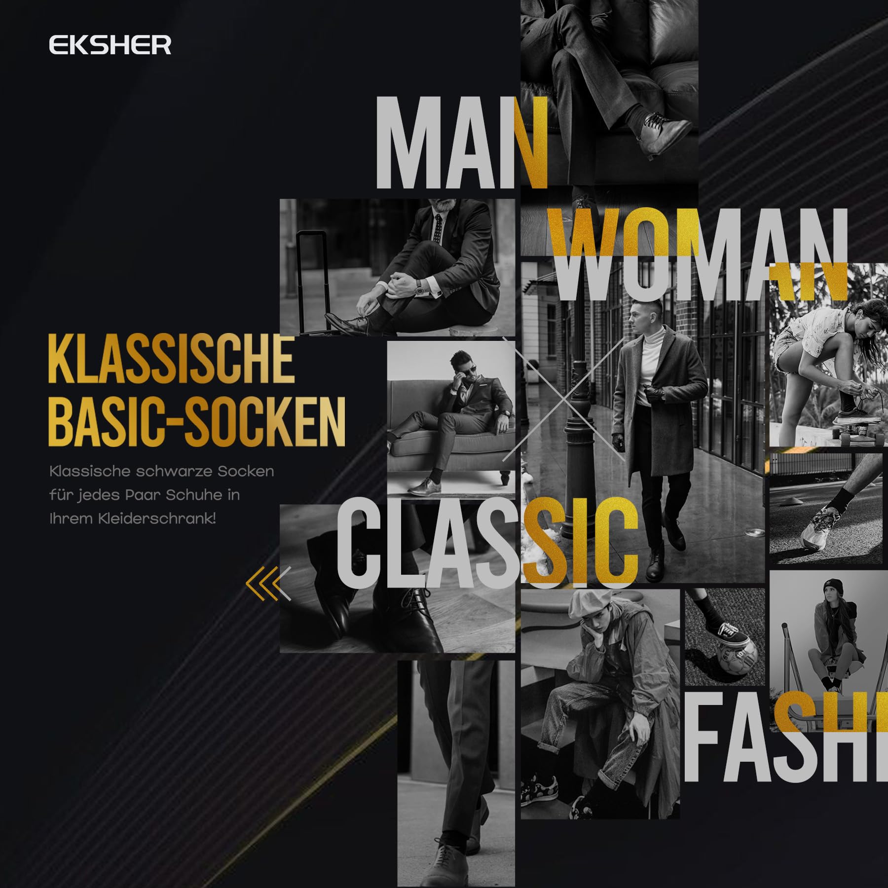 12 Paia Calzini Uomo Cotone Midi Business Classiche Calzettoni Calze Sportivi Donna Trekking Lunghe Traspiranti Elastiche