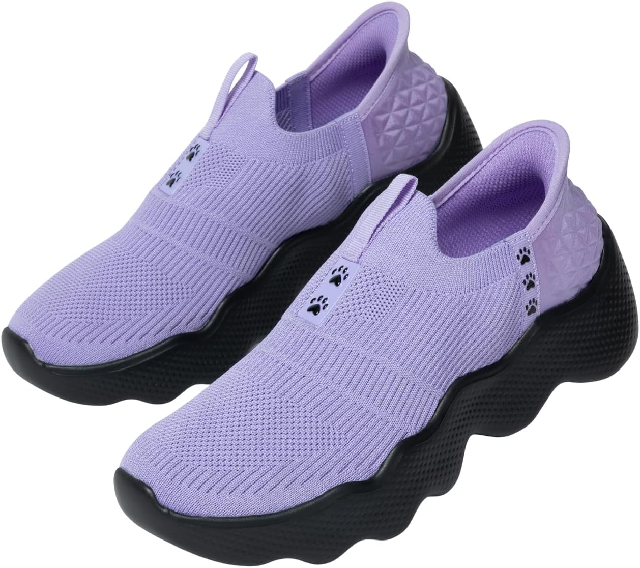 Women's Paw Ultra Comfort Slide-in Deep Traction Walking Shoes Easy Slip On Sneakers Lightweight Footwear