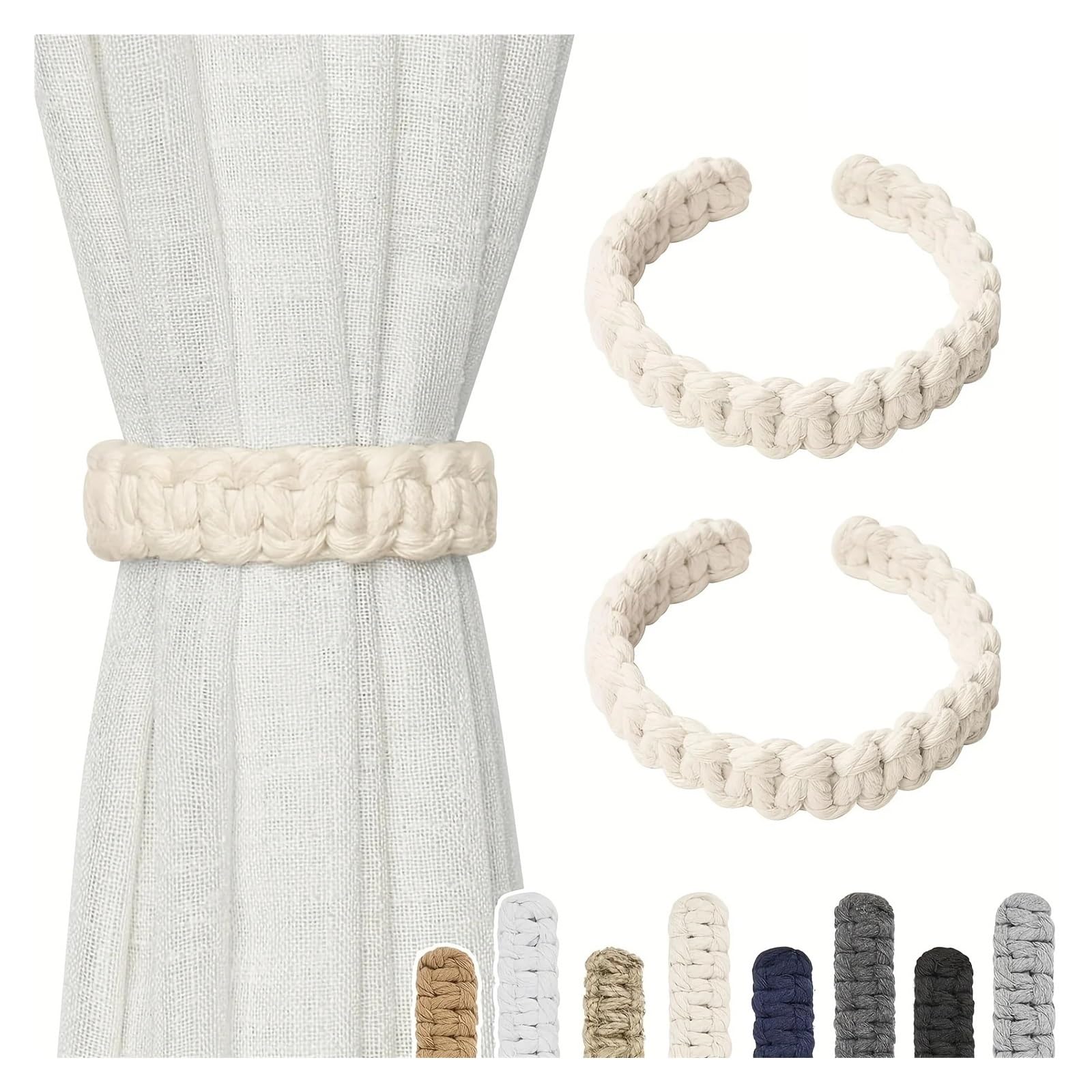 10Pcs Hemp Rope Curtain Bandage Hand-Woven