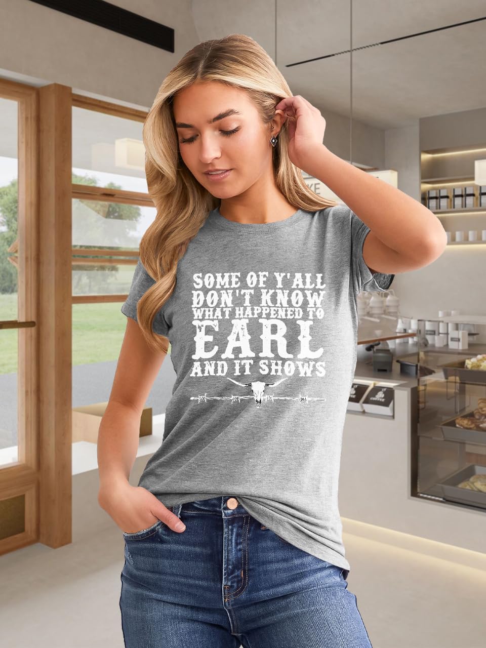 MZEAZRK Women Pogue Life Outer Banks Shirts Funny Palm Tree Bus T Shirt Short Sleeve Loose Fitting Summer Tops - Image 3