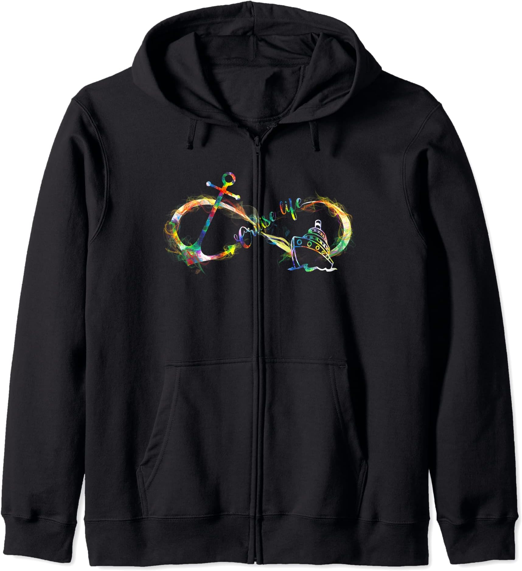 Cruising Through Life Cruise Infinity Smoke Color Gift Zip Hoodie