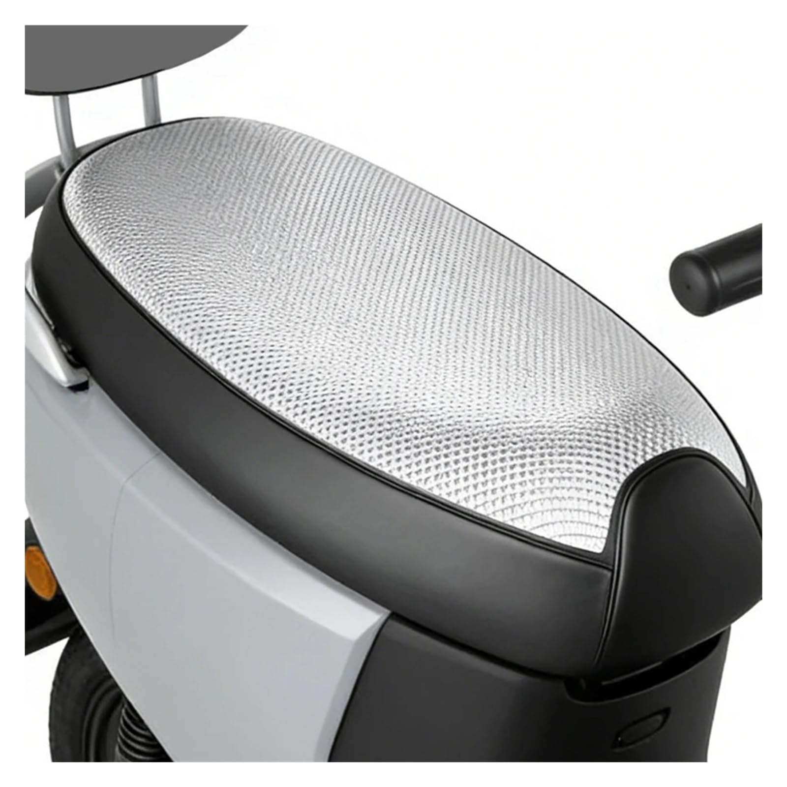 Cuscino per sella moto Per Moto per coprisedile impermeabile per l'estate per scooter Cuscino parasole Proteggi il cuscino Bask Previeni(Silver M)