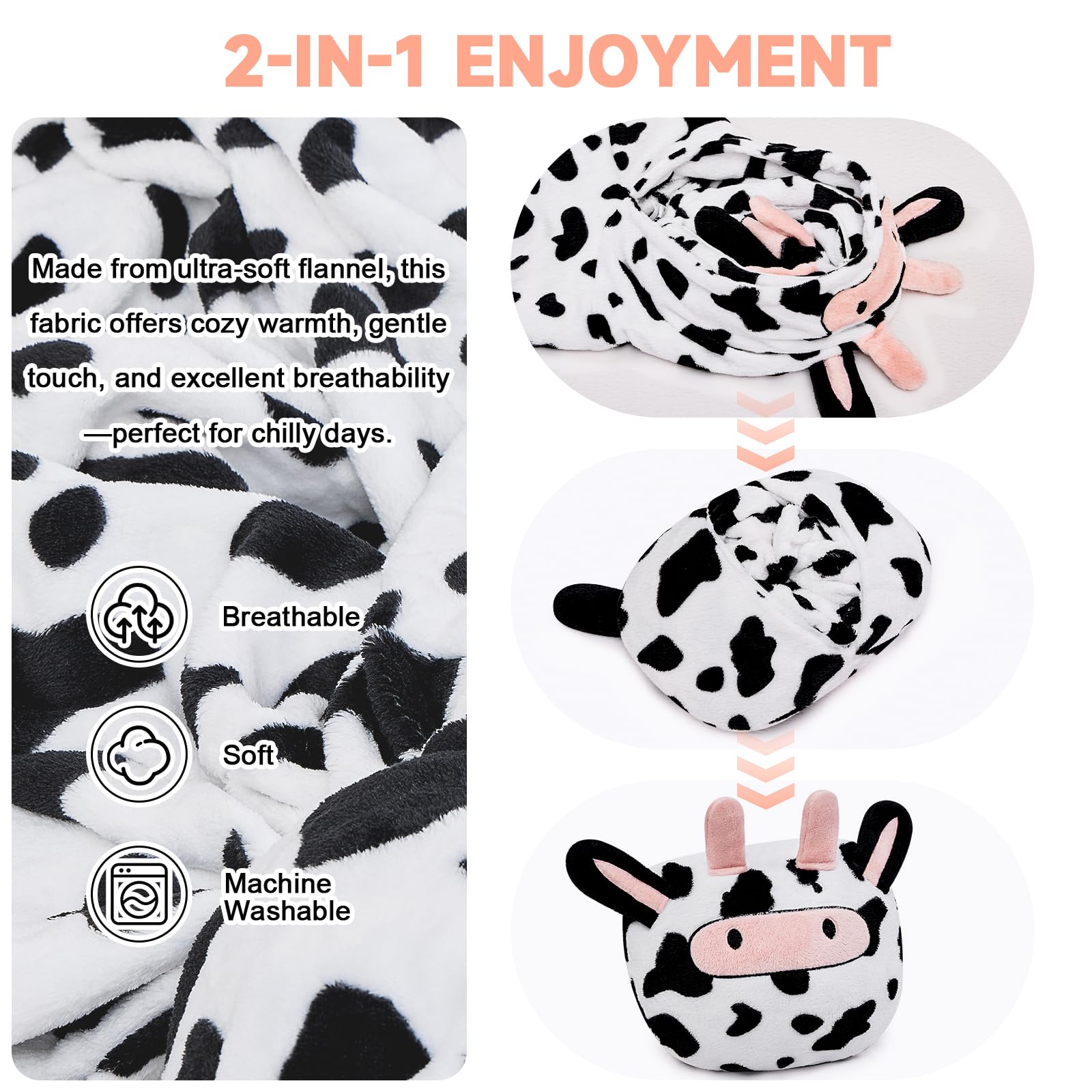 IFNOW Coperta indossabile con cappuccio per bambini, coperta oversize per adolescenti, felpa con cappuccio con animale con coperta pieghevole portatile