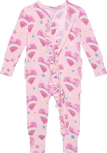 Posh Peanut - Bebé Niña - Pijamas sin pies - Pijama de bambú para bebé, pijamas para bebés, pijamas sin pies, recién nacidos y niños pequeños