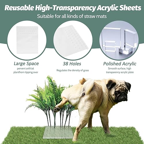 Miniatura 4 de 8 postes de orina para que los perros orinen, guía a los perros machos a la orina y evita que la orina salpique en todas partes, fácil de instalar y