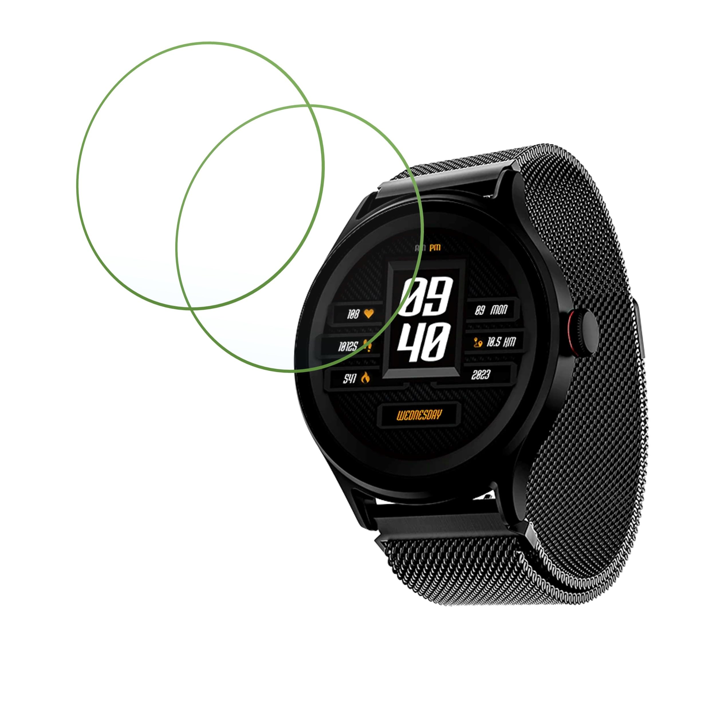 DVTECH® boAt Primia Celestial Compatible Smartwatch Screen protector Clear View Best Fit (Flexible Screen Protector) (Pack of 02)