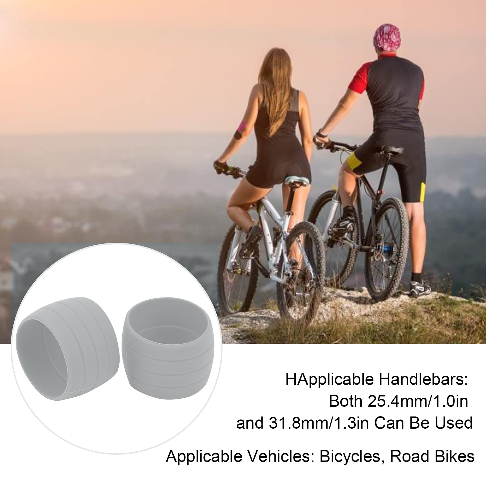 Bouchon De Ruban De Guidon De Vélo, Bague De Fixation De Sangle élastique En Silicone De Vélo Ruban De Guidon Souple Anneau De Fixation De Ceinture