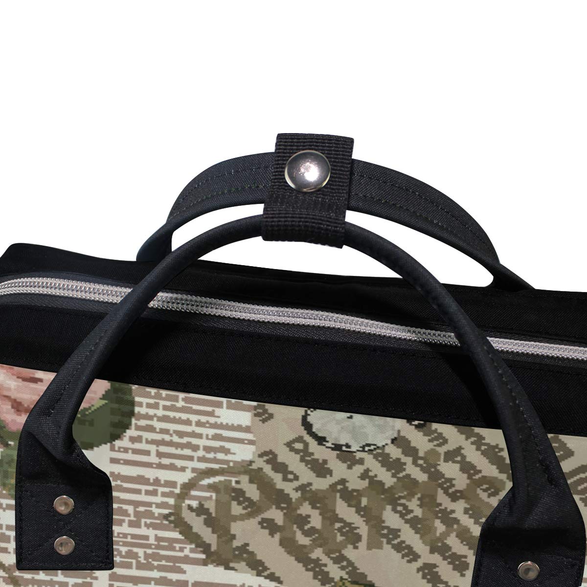 Zeitungstasche mit Blumenmuster, große Kapazität, multifunktionale Reisetasche für Mütter und Frauen